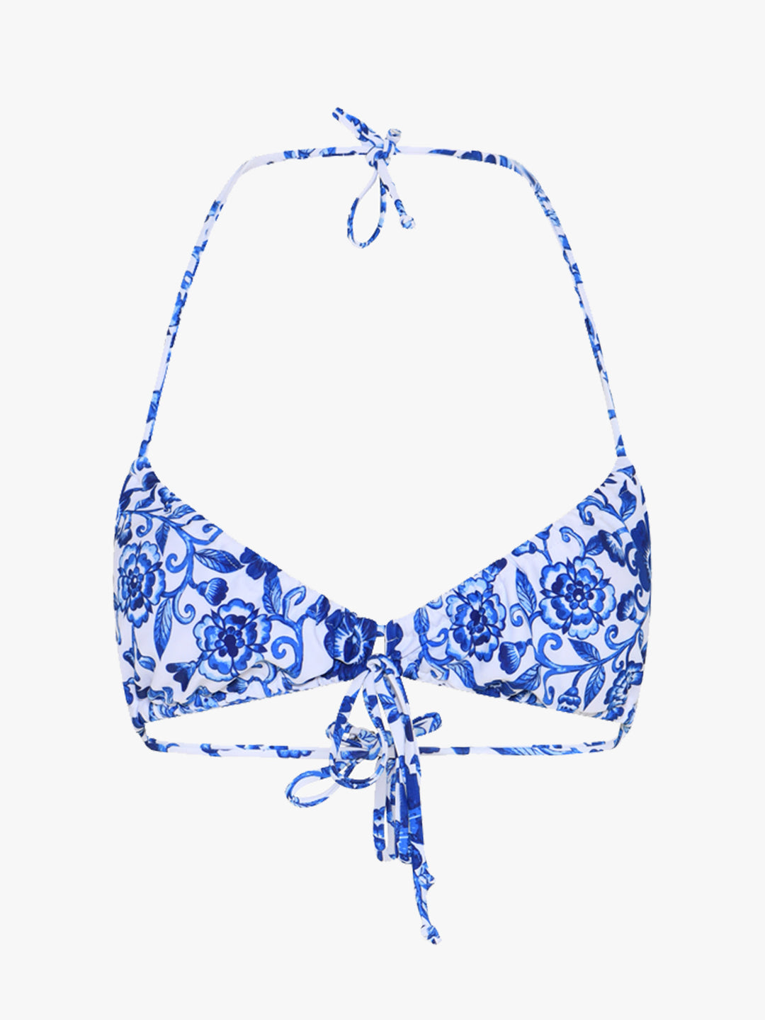 Flora Bikini Top - Blue flower