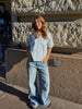 Esther Short Sleeve Shirt - Sky Blue