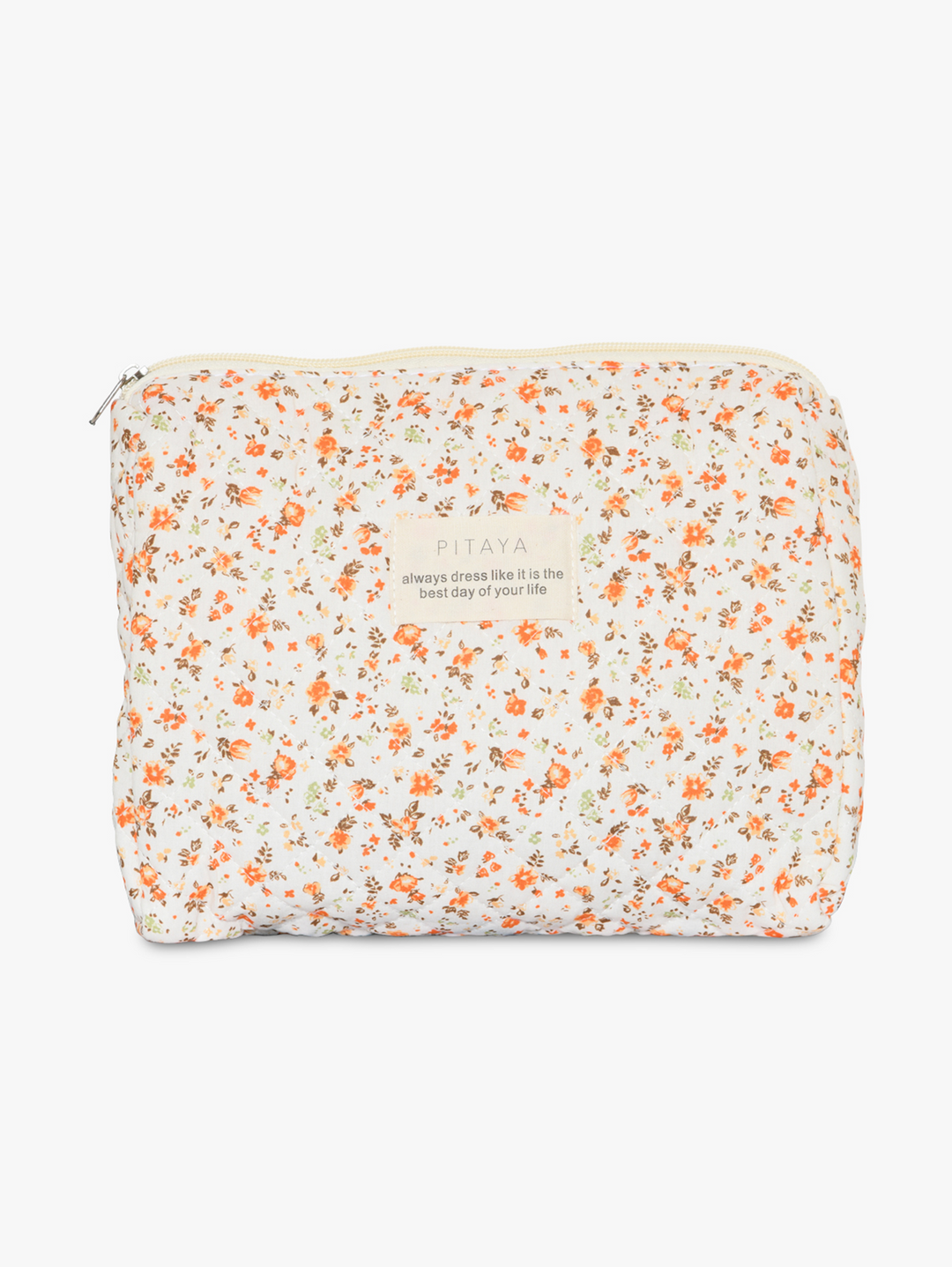 Medium Makeup Bag - Orange Flower