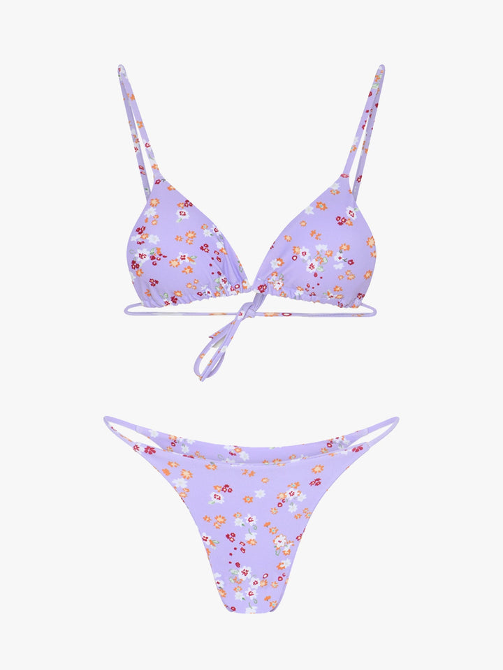 Flower Bikini Set - Purple