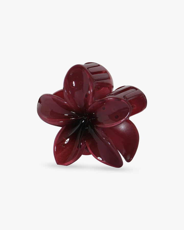 Gry Flower Hairclip - Deep Red