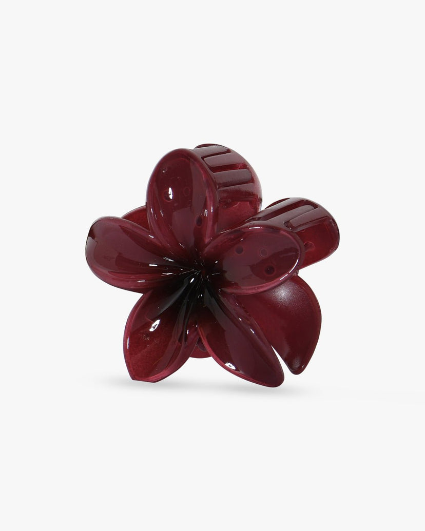 Gry Flower Hairclip - Deep Red