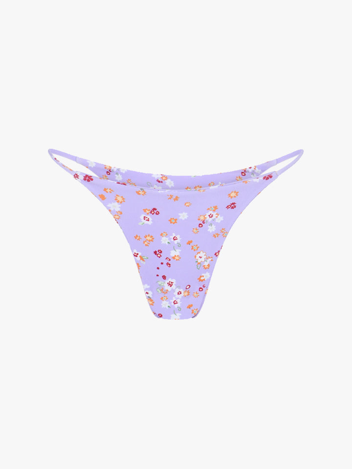 Flower Bikini Bottom - Purple