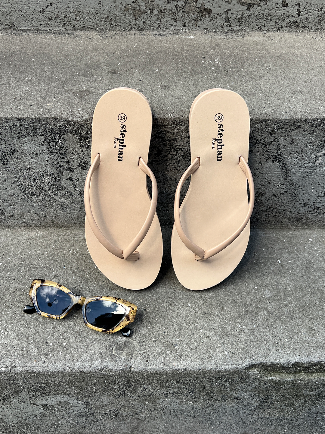 Noa Platform Flip-Flops - Beige
