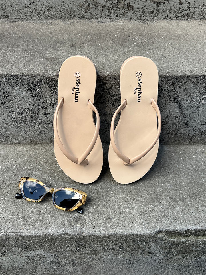 Noa Platform Flip-Flops - Beige