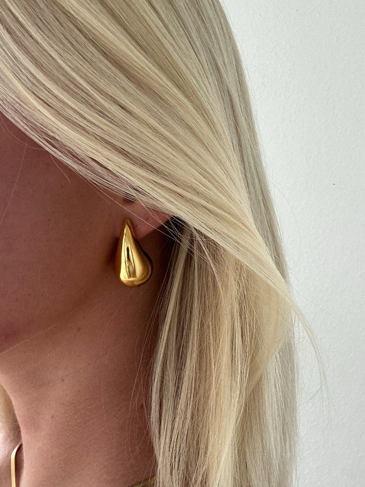 Sascha Large Drop Earrings - Gold Plated