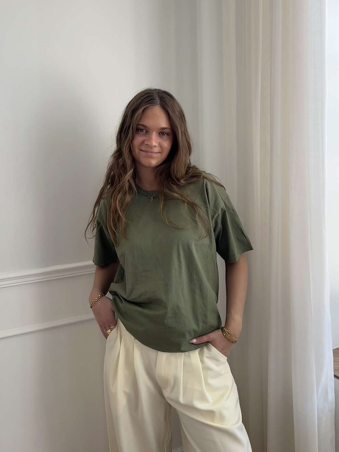 T-Shirt, Fruit of The Loom - Olive Green