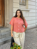 Frida Short Sleeve Cardigan - Coral Blush