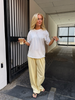 Elva Oversize Tee - White/Red logo