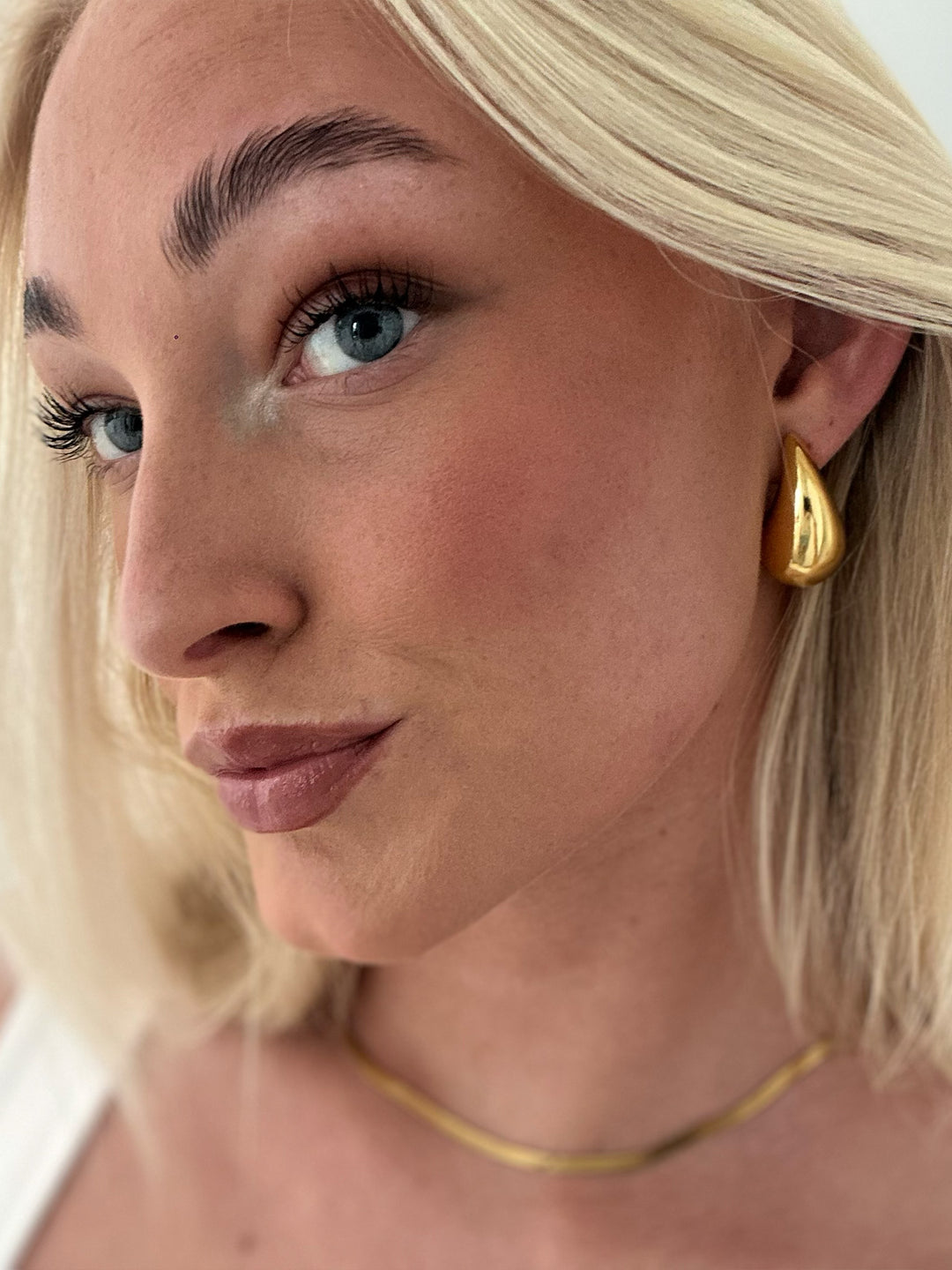 Sascha Large Drop Earrings - Gold Plated