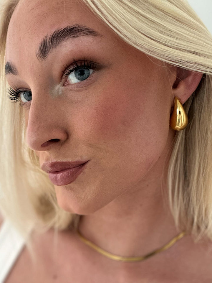 Sascha Large Drop Earrings - Gold Plated