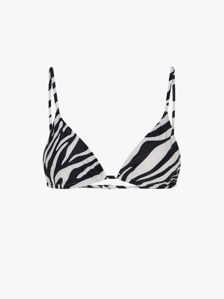 Zebra Bikini Top - White Zebra