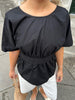 Stephanie Back Bow Top - Black
