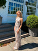 Ella Satin Halterneck Dress - Leopard