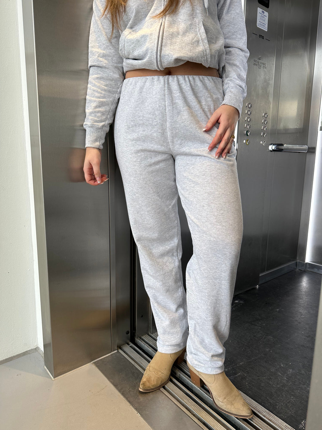 Sweatpants Joggers Lightweight, Fruit of the Loom (Without elastic) - Grey