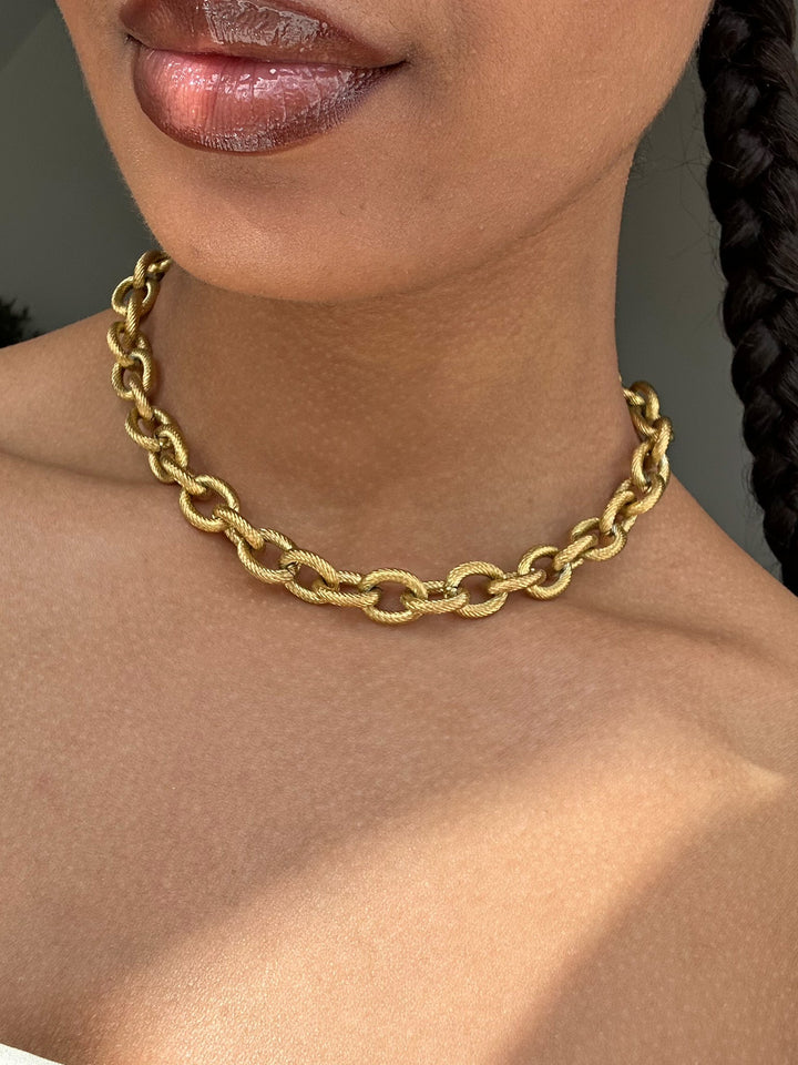 Julie Chunky Chain Necklace - Gold Plated