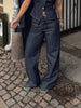 Lana Denim Belt Jeans - Dark Blue