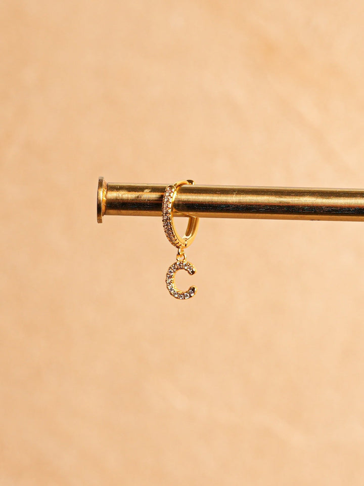 Letter Earrings - Gold Plated