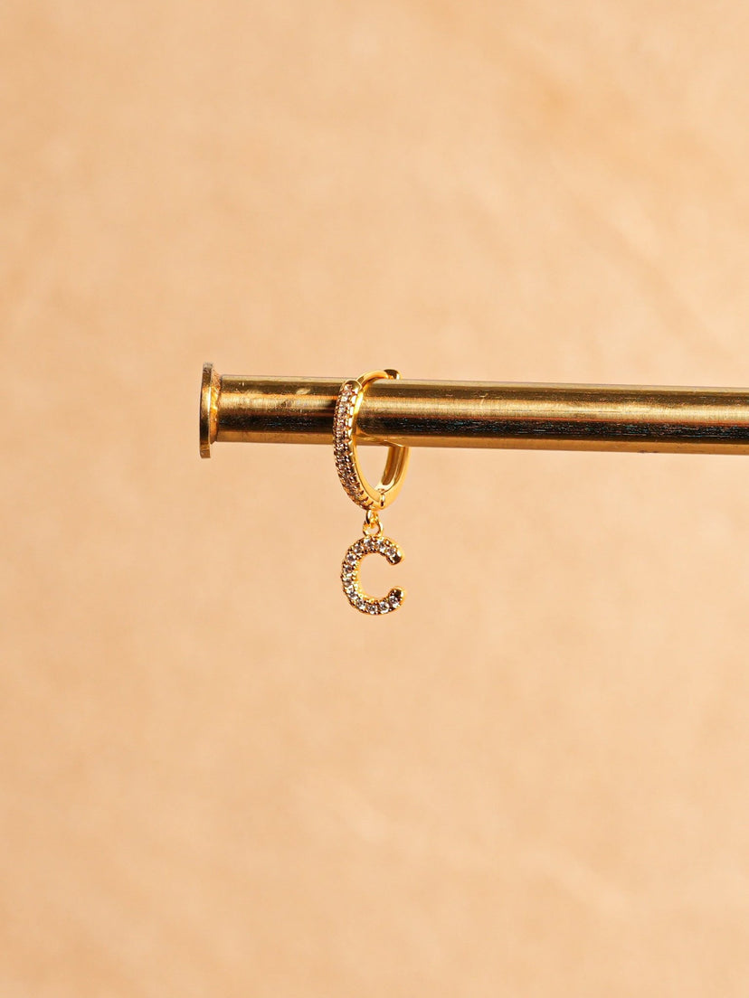 Letter Earrings - Gold Plated