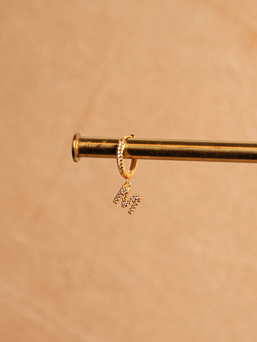 Letter Earrings - Gold Plated