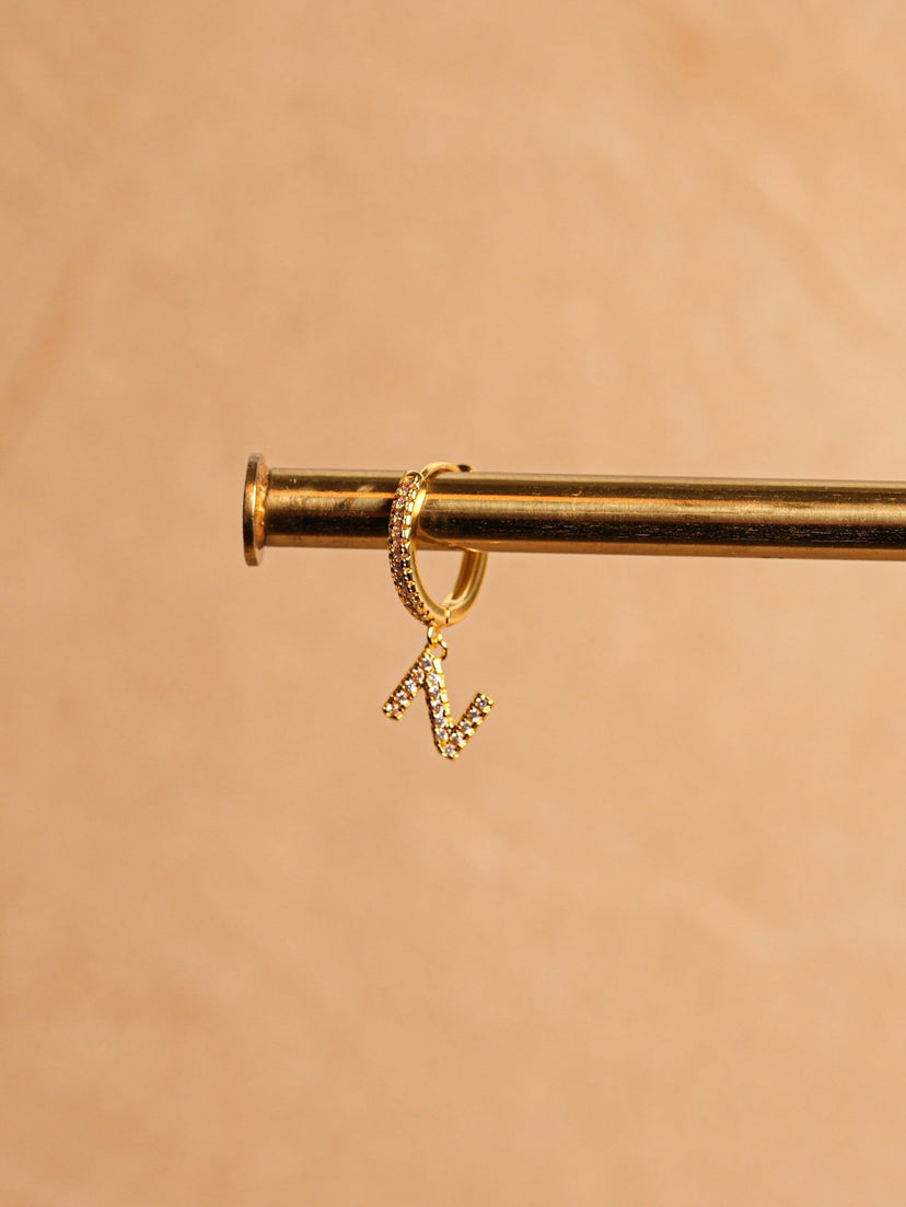 Letter Earrings - Gold Plated