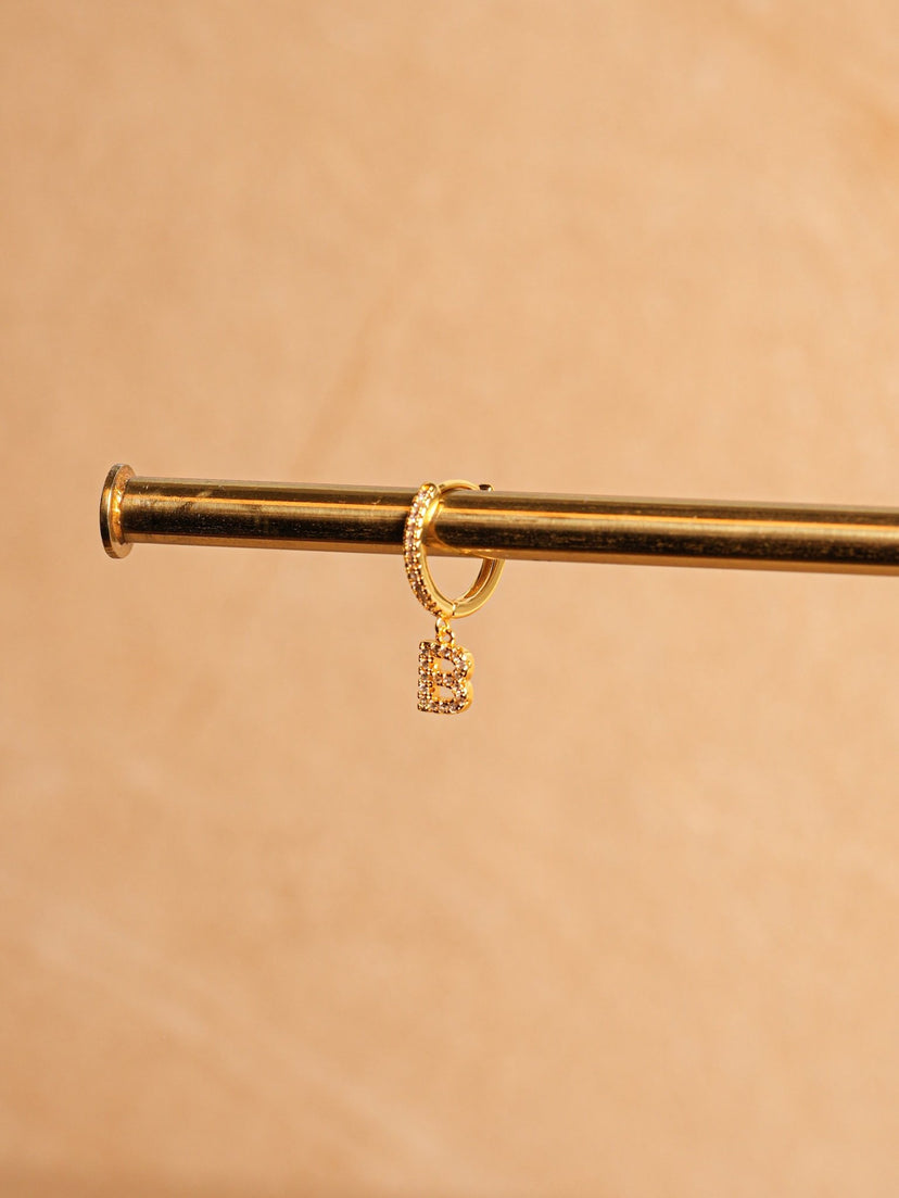 Letter Earrings - Gold Plated