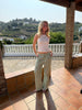 Line Linen Pants - Pistachio