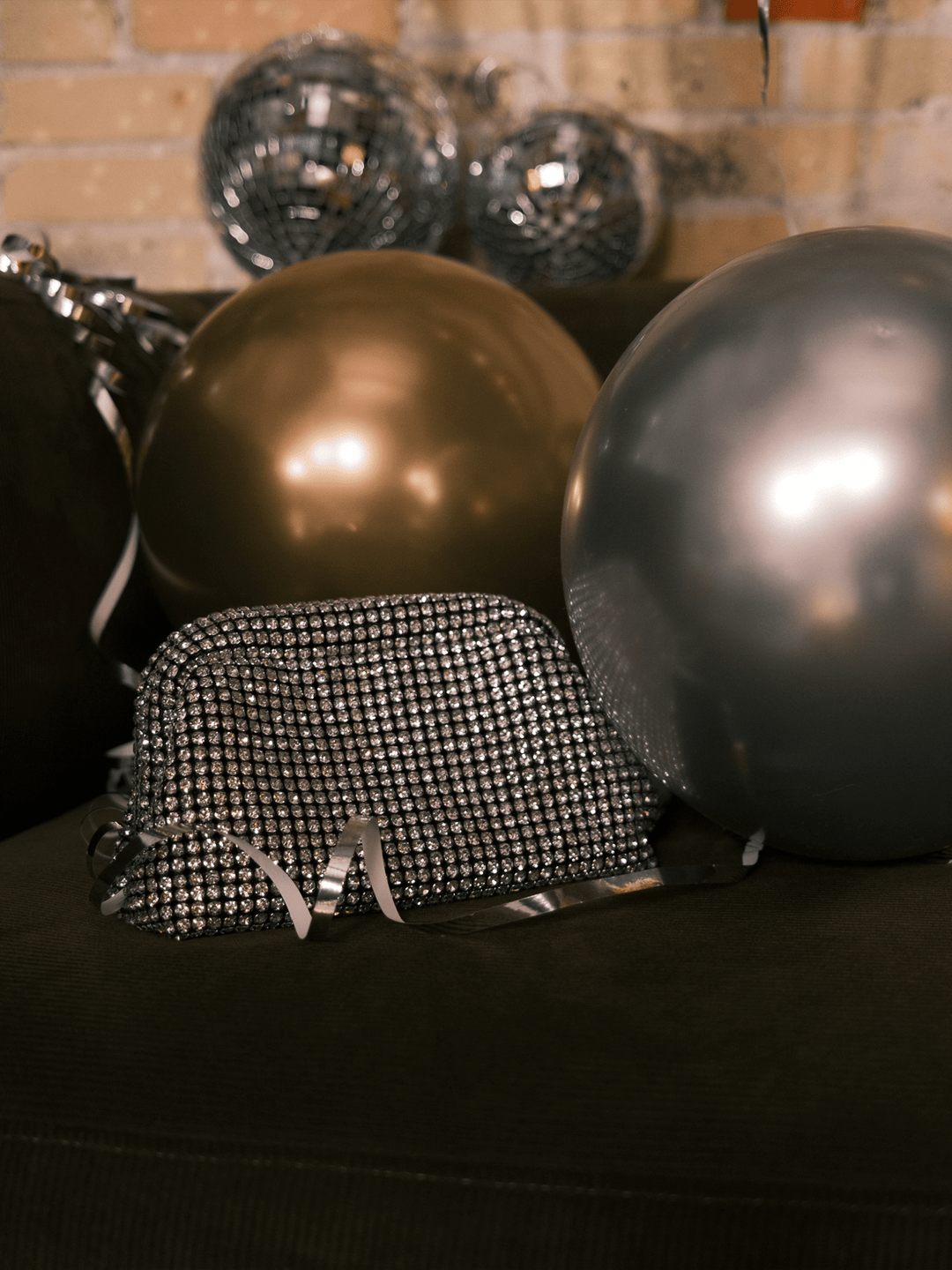 Lulu Glitter Clutch - Silver