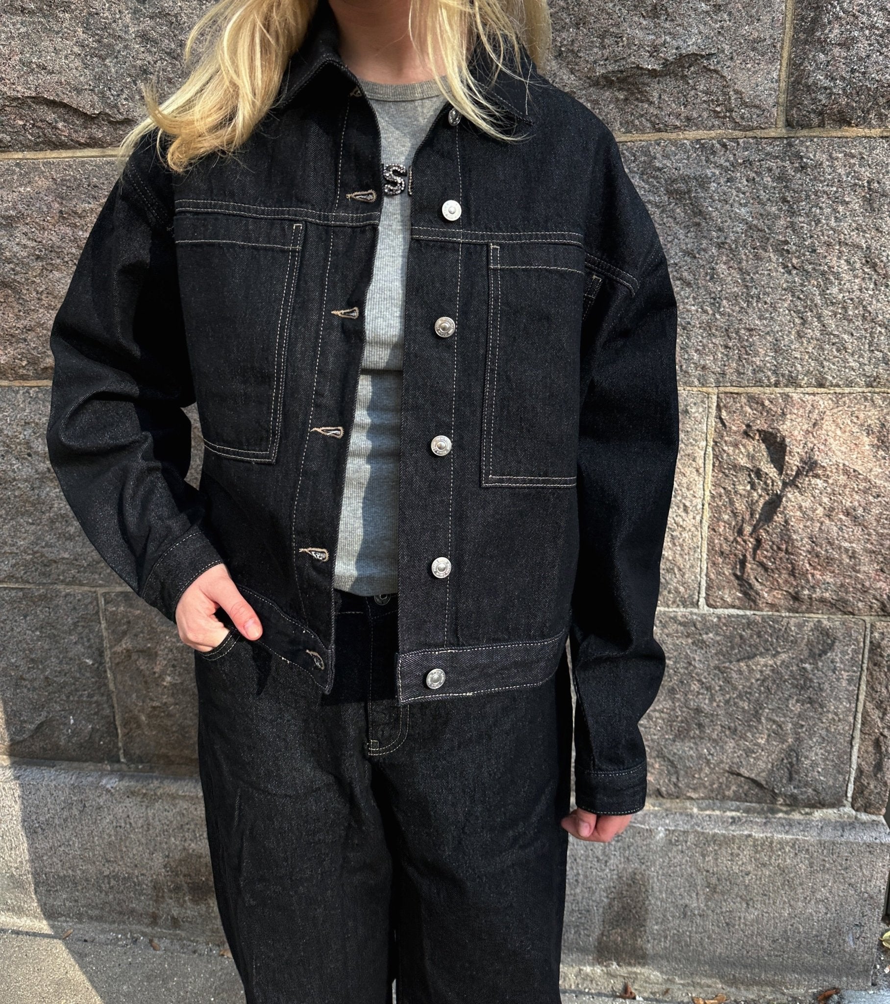 Luna Denim Jacket - Black Rinse