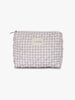 Medium Makeup Bag - Beige Checker