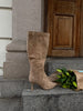 Macy Faux Suede Boots - Taupe