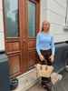 Marta Boatneck Top - Light Blue