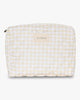 Medium Makeup Bag - Yellow Check