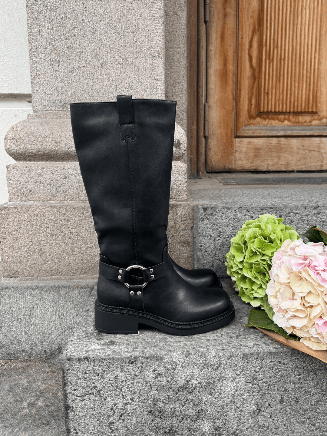 Nella Faux Leather Boot - Black