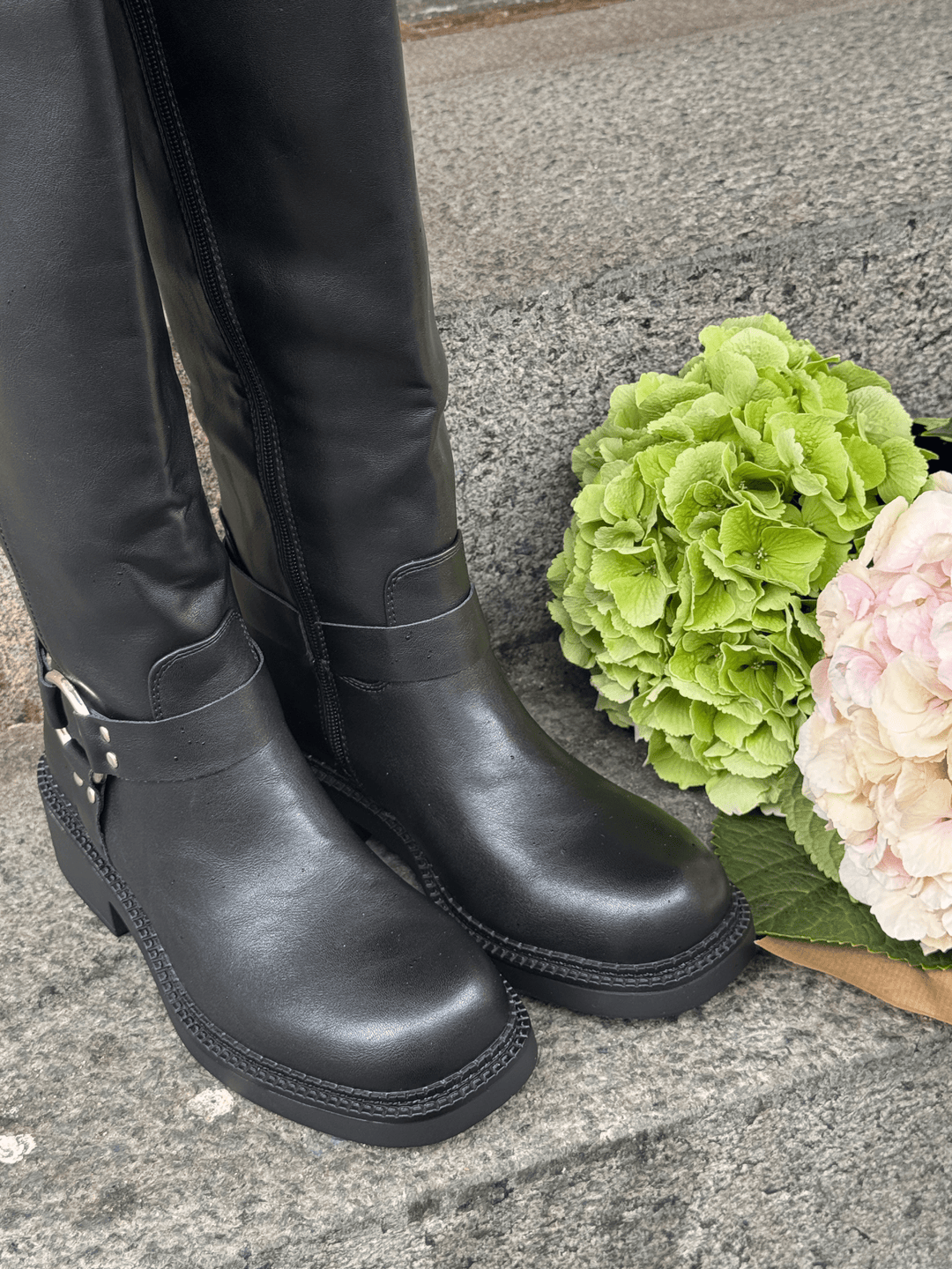 Nella Faux Leather Boot - Black
