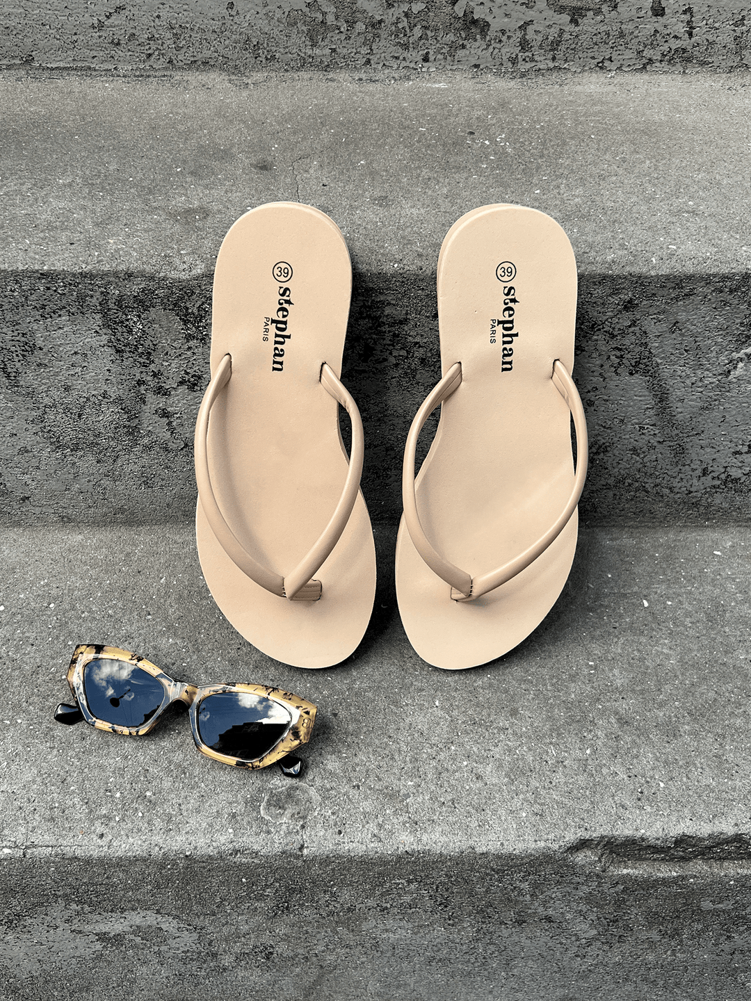Noa Platform Flip-Flops - Beige