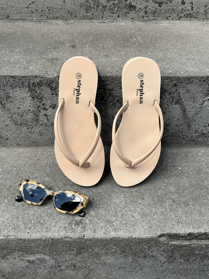 Noa Platform Flip-Flops - Beige