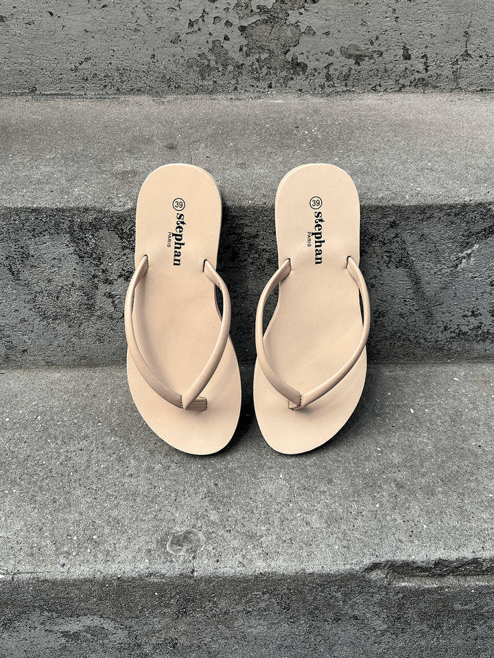 Noa Platform Flip-Flops - Beige