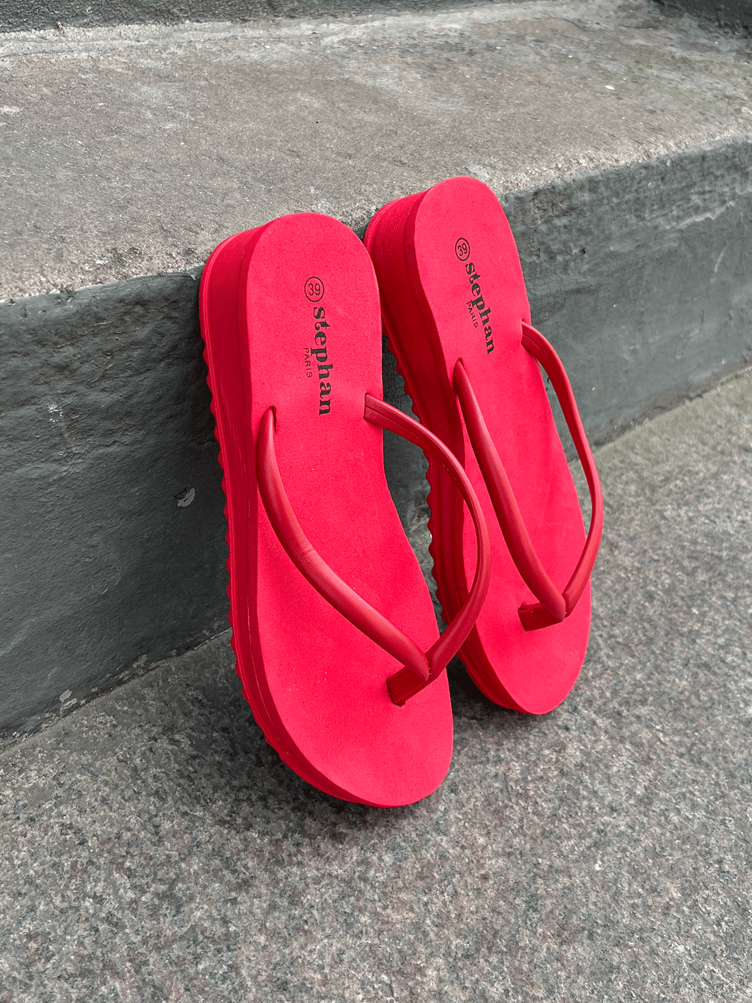 Noa Platform Flip-Flops - Red
