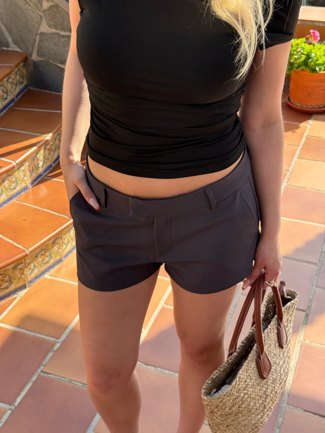 Nora Mini Shorts - Dark Grey