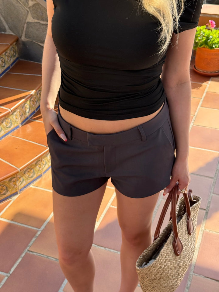 Nora Mini Shorts - Dark Grey