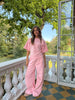 Riley Barrel Leg Sweatpants - Baby Pink