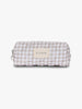 Small Makeup Bag - Beige Checker