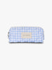 Small Makeup Bag - Blue Checker