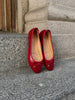 Sarah Shiny Ballerina - Dark Red