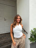 Sita Halterneck Flower Top - White