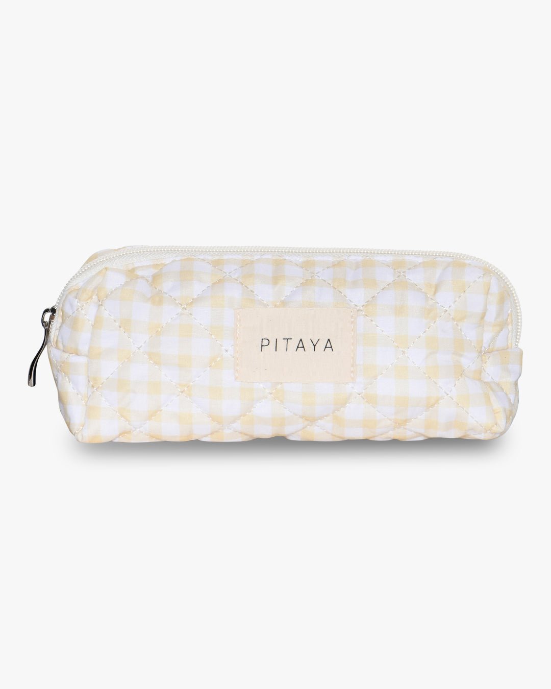 Small Makeup Bag - Yellow Check