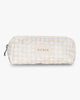 Small Makeup Bag - Yellow Check