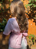 Stephanie Back Bow Top - Baby Pink