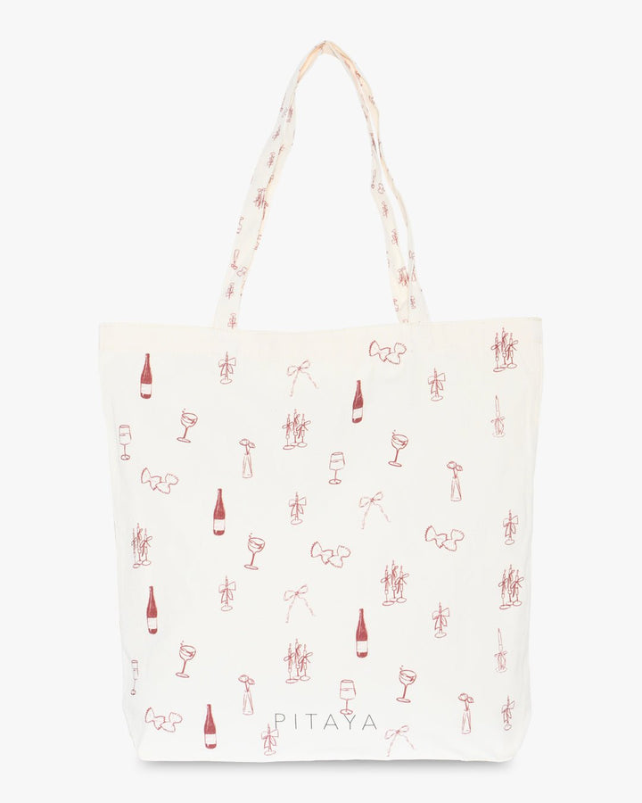 Tote Bag - Burgundy Dinner Setting